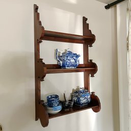 A Charming  Antique Mahogany Hanging  Shelf