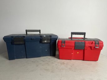 Pair Of Hard Plastic Toolboxes
