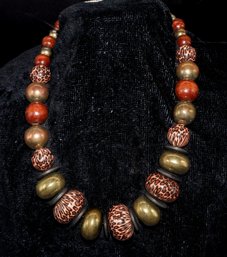 Tiger Print Beads Necklace