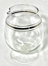 Vintage Silver Banded Brandy Snifter/ Cocktail Pitcher