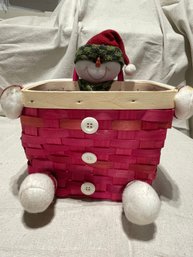 Holiday Snowman Basket