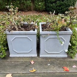 A Pair Of Resin Planters