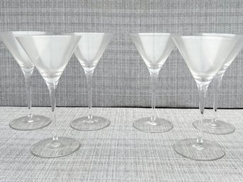 A Set Of 6 Riedel Crystal Martini Glasses