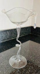 Large Drip Martini Glass, Twisted Stem 9'