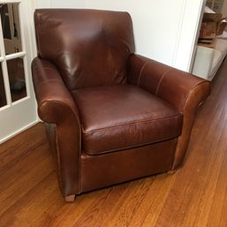 (3 OF 4) Fabulous BAUHAUS French Style Leather Club Chair - GREAT PATINA - Current Retail Price $2,900