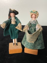 Pair Of Colonial Dolls