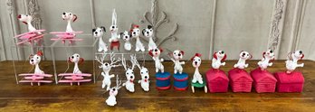 Lot Of Vintage Snoopy Blowmold Ornaments