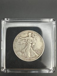 Beautiful 1939 Walking Liberty Silver Half Dollar