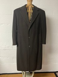 Men's Long Tweed Coat By Joseph Abboud - Wool Size 44R