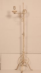 ANTIQUE WROUGHT IRON VINTAGE BRIDGE FLOOR LAMP   D