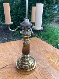 Vintage 3 Light Lamp Brass