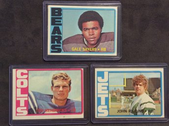 1972 Topps Gale Sayers- Ted Hendricks & John Riggins Rookie Cards