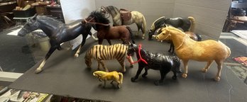 9 Different Types Of Multi Color Breyer Horses 1976 Collectors Made In Hong Kong. KSS/c1