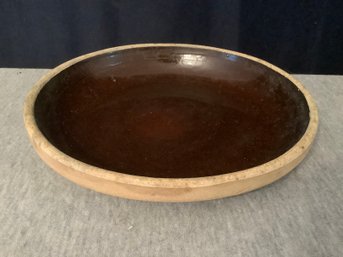 Brown Glazed Pottery Platter
