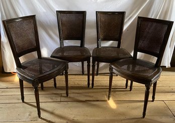 Wood Dining Chairs With Cane Back And Seat 19x17x36