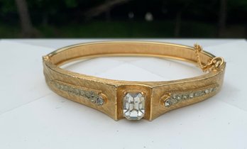 Gorgeous Vintage ART Bangle Bracelet Emerald Cut RS