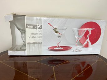 Set Of Four Z-Stem Martini Glasses