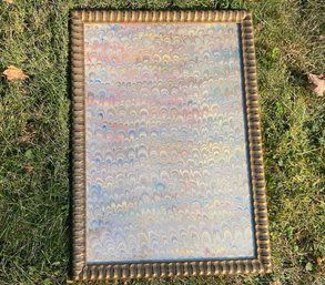 Gilt Wood Framed Italian Marbleized Paper