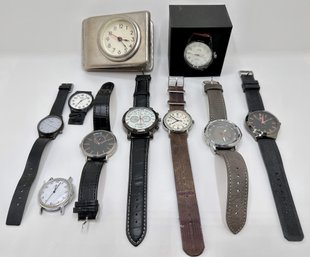 9 Watches & 1 Vintage Clip Clock: Timex, Casio & More