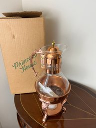 Princess House Copper & Brass Coffee Carafe New-in-Box