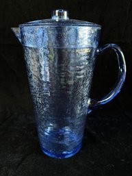 Blue Plastic Pitcher