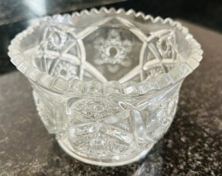 Cut Glass/crystal Bowl 5' Diameter