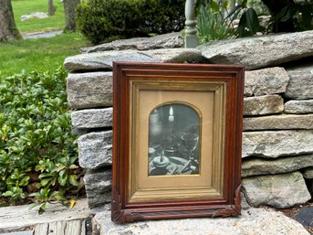 Vintage Candlelight Still Life In A Beautiful Ornate Wooden Frame