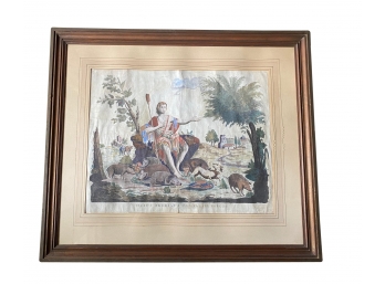 An Antique Hand Colored Lithograph