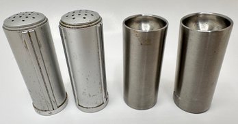 2 Sets Of Salt & Pepper Shakers: Kensington Aluminum & Stainless Steel Denmark