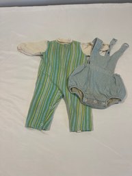 Vintage Baby Boy Long Sleeve Romper And Bubble Romper