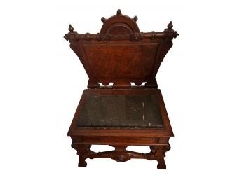 Victorian Mid 19th  Bishop Seat With Storage Area