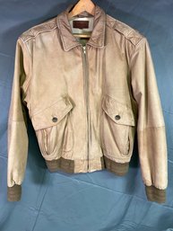 Tobruk Tan Leather Coat Zipper Jacket Soft Mens Size 40 Vintage Great Condition