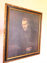 Vintage Rembrandt Man As Apostle Paul Framed Art On Canvas