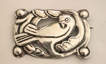 VINTAGE STERLING SILVER DOVE BROOCH