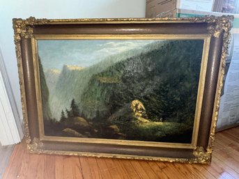 Antique Exquisitely Framed Painting 55 Inches