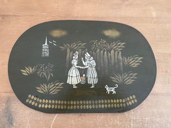 Decorative Stenciled Wooden Plaque