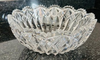 Cut Glass/crystal Bowl, Heavy