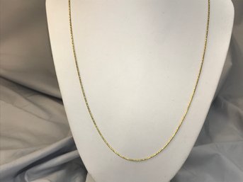 Lovely Brand New - Sterling Silver / 925 With 14K Gold Overlay Adjustable Snake Necklace - Made In Italy - NEW