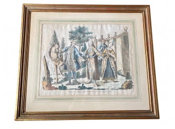 An Antique Hand Colored Lithograph