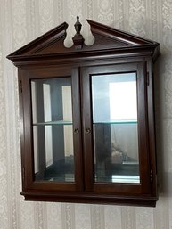 American Of Martinsville Hanging Glass Wooden Cabinet