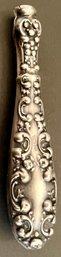 Vintage Antique Ornate Sterling Silver Repousse Replacement Handle - 3.5 Inches Long