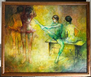 Signed Painting - Dancers 1970