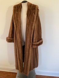 Vintage Long Full Length Fur Coat.( A )