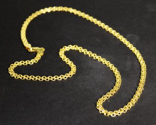 Fancy Italian Gold Over Sterling Silver 20' Long Chain Necklace