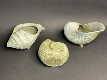 A Grouping Of Sea Shell Form Planters
