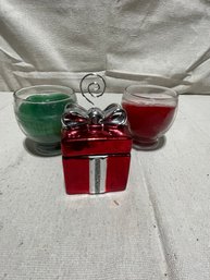 3 Holiday Candles