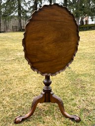 A Fine English Mahogany Pie Crust Tilt Top Occasional Table