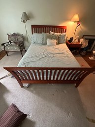 Astonishing Queen Wooden Bed Frame W/ Mattress !!!