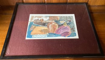 Signed Watercolor - Nicely Matted And Framed