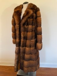 Vintage Long Full Length Fur Coat.( B )